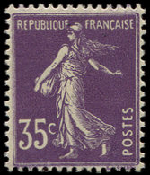 ** VARIETES - 142b  Semeuse Camée, 35c. Violet, T II, TB - Nuovi