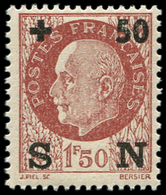 ** VARIETES - 552d  Pétain, +50 Sur 1f50 Brun, TTB - Unused Stamps