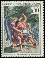 ** VARIETES - 1376   Eugène Delacroix, SANS Le Fond Jaune, TB, Cote Maury - Unused Stamps