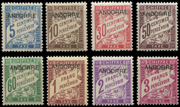 ** ANDORRE Taxe 1/8 : 1ère Série Taxe, TB - Unused Stamps