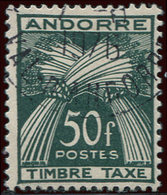 ANDORRE Taxe 40 : 50f. Vert, Obl., TB - Ungebraucht