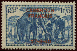 ** CAMEROUN 227 : 1f75 Bleu, Surch. Orange 27/8/40, 4 Fermé Avec Normal, TB - Other & Unclassified