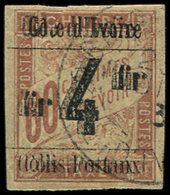 COTE D'IVOIRE Colis Px 11c : 4f. S. 60c. Brun S. Chamois, Obl., DOUBLE Surcharge, Petite Restauration En Haut Mais Très - Other & Unclassified