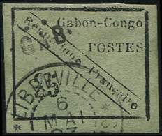 GABON 15 : 25c. Noir Sur Vert, Oblitéré, TB. C - Other & Unclassified
