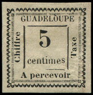 * GUADELOUPE Taxe 6 : 5c. Blanc, TB - Autres & Non Classés