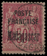 MADAGASCAR 19 : 50c. Rose, Obl., TB - Autres & Non Classés