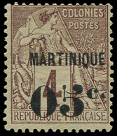 * MARTINIQUE 9 : 05c. S. 4c. Lilas Brun, TB. Br - Other & Unclassified