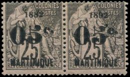 * MARTINIQUE 29c : 05c. Sur 25c., ERREUR 1882 Tenant à Normal, TB - Altri & Non Classificati