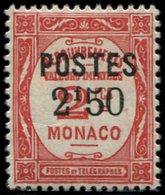 * MONACO 153 : 2f.50 Sur 2f. Rouge, TB - ...-1885 Prephilately