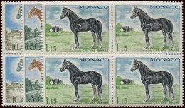 ** MONACO 831/38 : Chevaux Pur Sang, La Série En BLOCS De 4, TB - ...-1885 Prephilately