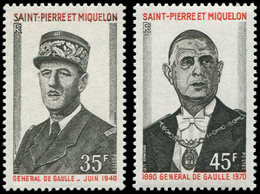 ** SAINT PIERRE ET MIQUELON 419/20 : Général De Gaulle, TB - Neufs