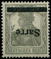 * SARRE 2a : 2 1/2p. Gris, Surcharge RENVERSEE, TB. Br - Unused Stamps