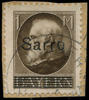 SARRE 27 : 1m. Brun, Obl. Sur Fragt, TB - Unused Stamps