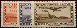 ** SARRE PA 5/8 : Surchargés Volksabstimmung 1935, TB - Airmail