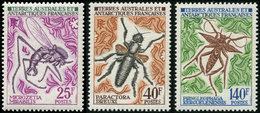 ** T.A.A.F. 40/42 : Série Insectes, TB - Unused Stamps