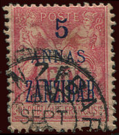 ZANZIBAR 28 : 5a. Sur 50c. Rose, T II, Obl., TB - Unused Stamps