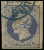 ALLEMAGNE (ANCIENS ETATS) HANOVRE 18 : 2g. Bleu, Obl., TB - Hannover