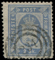 DANEMARK Service 1 : 2s. Bleu, Obl., Léger Défaut De Dentelure, TB - Officials