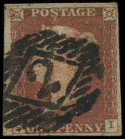GRANDE BRETAGNE 3 : 1p. Rouge-brun Sur Azuré, Obl., TB - Used Stamps