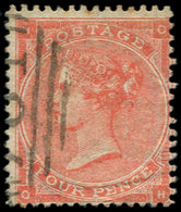 GRANDE BRETAGNE 25 : 4p. Rouge, Obl., TB - Used Stamps