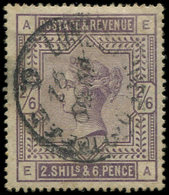 GRANDE BRETAGNE 86 : 2/6 Violet, Obl., TB - Used Stamps