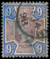 GRANDE BRETAGNE 101 : 9p. Outremer Et Violet-brun, Obl., TB - Used Stamps