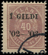 ISLANDE 31 : 50a. Bleu Et Rouge, Obl., Surchargé, TB - Used Stamps