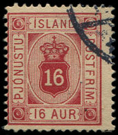 ISLANDE Service 14 : 16a. Carmin, Obl., TB - Other & Unclassified