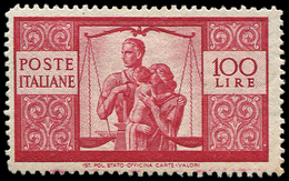 * ITALIE 503 : 100l. Rouge Carminé, TB - Storia Postale