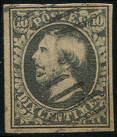 LUXEMBOURG 1 : 10c. Gris-noir, Obl., TB - 1852 William III