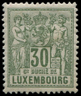 ** LUXEMBOURG 55 : 30c. Vert-olive, TB - 1852 Guillermo III