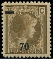 ** LUXEMBOURG 258 : 70 Sur 75c. Brun, TB - 1852 William III