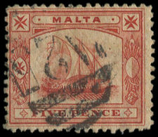 MALTE 14 : 5p. Vermillon, Obl., TB - Malta (...-1964)