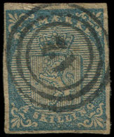 NORVEGE 1 : 4s. Bleu, Obl., TB - Used Stamps