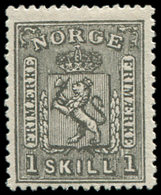 * NORVEGE 11 : 1s. Gris-noir, TB - Used Stamps