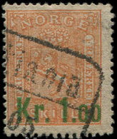 NORVEGE 60 : 1k. Sur 2s. Orange, Obl., TB - Used Stamps