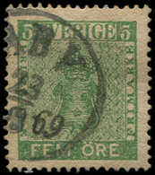 SUEDE 6 : 5ö. Vert-jaune, Obl., TB - Used Stamps