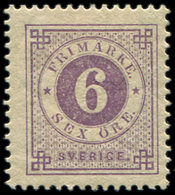 * SUEDE 19 : 6ö. Violet, TB - Used Stamps