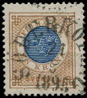 SUEDE 26 : 1k. Bistre Et Bleu, Obl., TB - Used Stamps