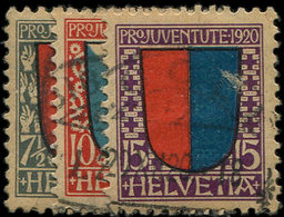 SUISSE 176/78 : Pro-Juventute, Obl., TB - 1843-1852 Kantonalmarken Und Bundesmarken