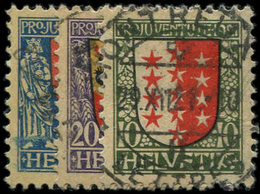 SUISSE 185/87 : Pro-Juventute 1921, La Série Obl., TB - 1843-1852 Federal & Cantonal Stamps