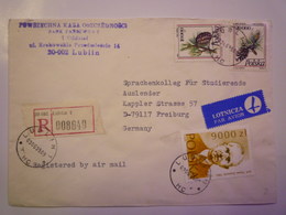 2019 (45)  LETTRE REC Au Départ De  LUBLIN 1  à Destination De  FREIBURG  1995   - Covers & Documents