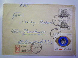 2019 (60)  LETTRE REC Au Départ De  BYTOM 1  à Destination De  BOCHUM   1971   - Cartas & Documentos