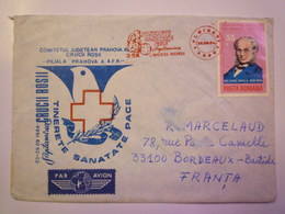 2019 (62)  LETTRE ROSE CROIX  Au Départ De  ROUMANIE à Destination De  BORDEAUX   1984   - Covers & Documents