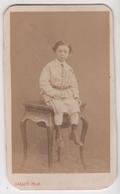 CDV Photo Originale XIXème Album Famille Davy CHERBOURG Enfant Beaux Habits Par Gallot Cdv 2587 - Old (before 1900)