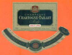 étiquette + Collerette De Champagne Brut 1995 Chartogne Taillet à Merfy - 75 Cl - Champagne