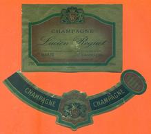 étiquette + Collerette De Champagne Brut Lucien Roguet à Mailly Champagne - 75 Cl - Champagne