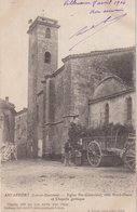 ASTAFFORT : EGLISE SAINTE GENEVIEVE , COTE NORD -OUEST ET CHAPELLE GOTHIQUE . - Astaffort