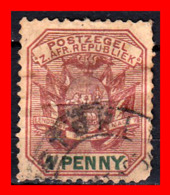 SUID AFRICA SELLO AÑO 1900 1 PENNY SUDÁFRICA TRANSVAAL - Oficiales