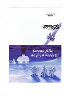 Double Carte DIDDL N° 17 - SOURIS MOUSE - Paysage Hiver Neige - Bonnes Fêtes Fin D'Année Bonhomme De Neige - GOLETZ - Diddl